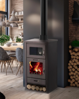 Poêle à bois avec four – BELLEZA  – 11kW